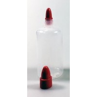Plastiek fles 100 ml - rode dop - 5+1 gratis